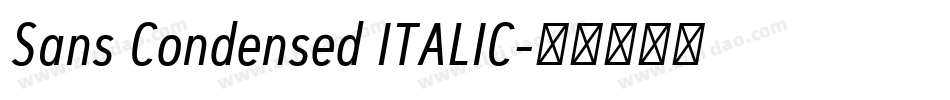 Sans Condensed ITALIC字体转换
